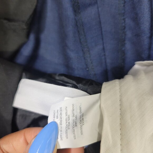 J. Crew Navy Bowery Classic Men's 100% Wool Pant | Size 33x32 - Picture 3 of 10